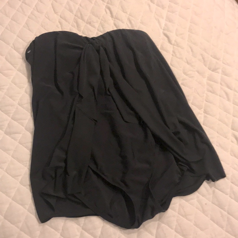 Aqua Green Women’s Black One Piece with Draping
